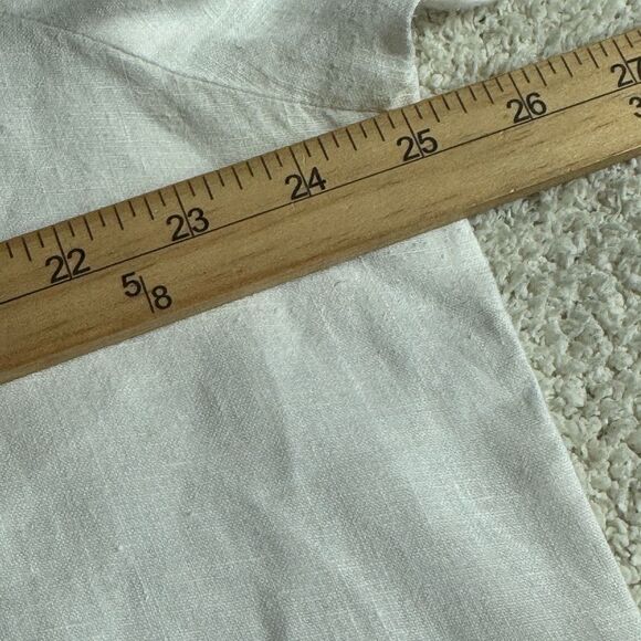 Orvis Top Womens size X Large Linen embroidered Minimalist Boho shirt Gauze - Picture 7 of 10